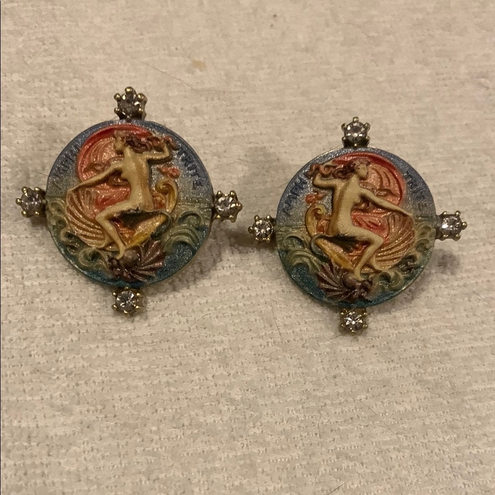 Vintage Art Nouveau Style Earrings
